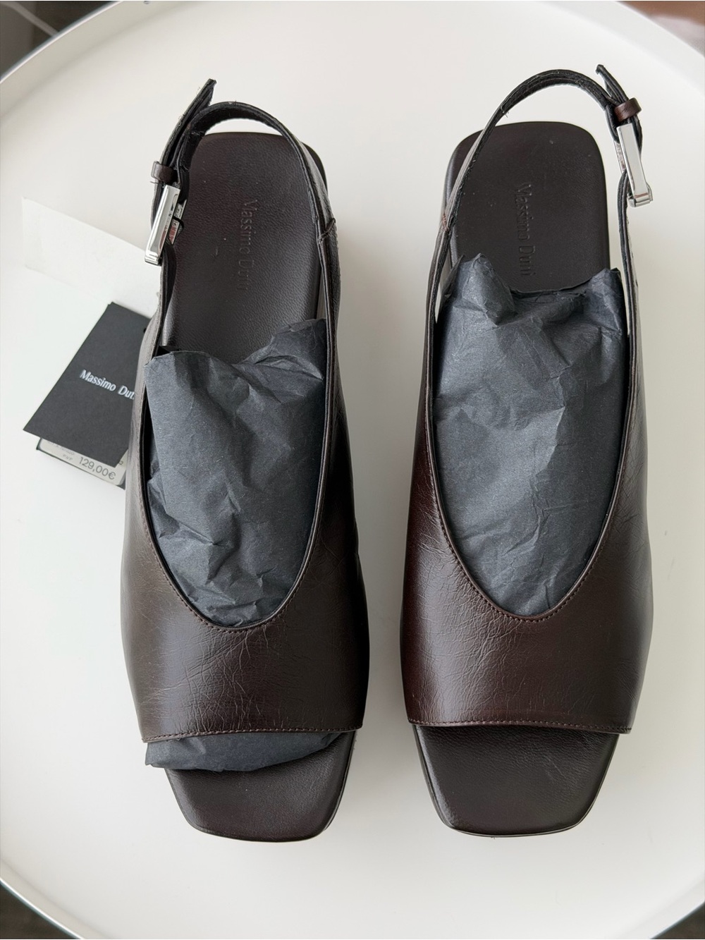 NEW Massimo Dutti Black Platform Slingback Mules - Picture 7 of 10